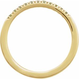 10K Yellow Gold Natural Peridot Stackable Ring