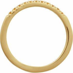 10K Yellow Gold Natural Citrine Stackable Ring