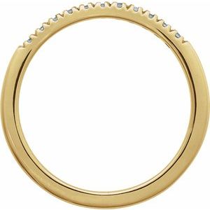 14K Yellow Gold Natural Aquamarine Stackable Ring