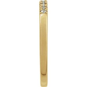 14K Yellow Gold Natural Aquamarine Stackable Ring
