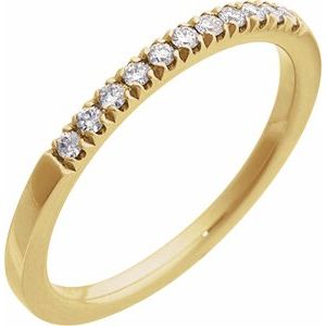 14K Yellow Gold 1/6 CTW Natural Diamond Stackable Ring