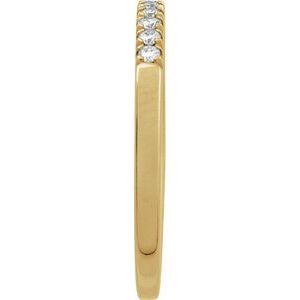 10K Yellow Gold Lab-Grown Diamond Stackable Ring