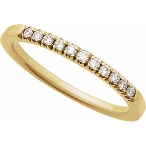 14K Yellow Gold 1/6 CTW Lab-Grown Diamond Stackable Ring