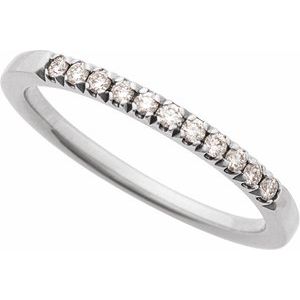 Sterling Silver 1/6 CTW Lab-Grown Diamond Stackable Ring