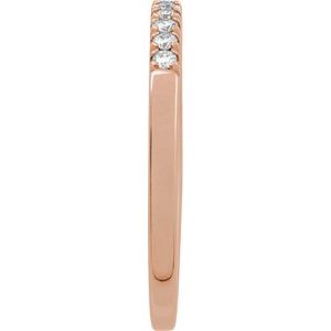 10K Rose Gold Lab-Grown Diamond Stackable Ring