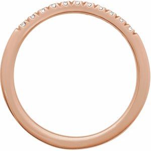 14K Rose Gold 1/6 CTW Lab-Grown Diamond Stackable Ring