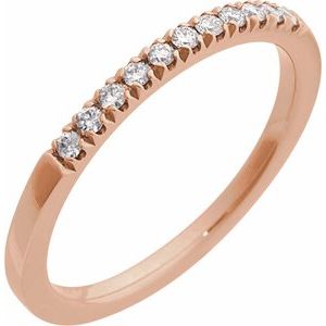 10K Rose Gold Lab-Grown Diamond Stackable Ring