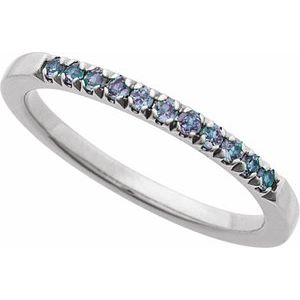 Sterling Silver Natural Alexandrite Stackable Ring