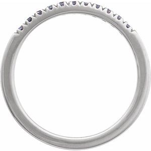 14K White Gold Natural Alexandrite Stackable Ring