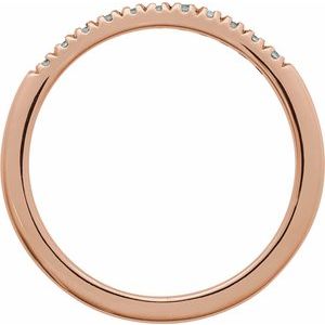 14K Rose Gold Natural Aquamarine Stackable Ring