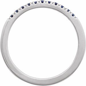 Sterling Silver Natural Blue Sapphire Stackable Ring