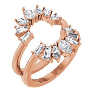 14K Rose Gold 1 CTW Lab-Grown Diamond Ring Guard