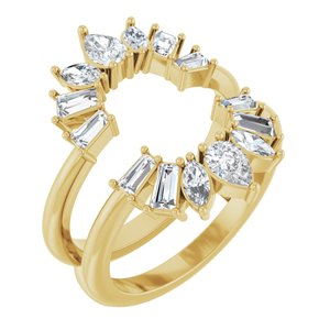 14K Yellow Gold 1 CTW Lab-Grown Diamond Ring Guard