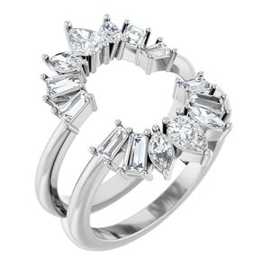 Platinum 1 1/6 CTW Natural Diamond Ring Guard