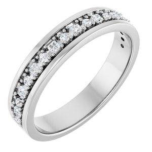 14K White Gold 3/8 CTW Lab-Grown Diamond Band