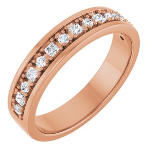 14K Rose Gold 3/8 CTW Natural Diamond Band