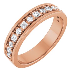 14K Rose Gold 1/2 CTW Lab-Grown Diamond Band