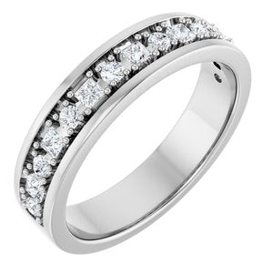 Platinum 1/2 CTW Natural Diamond Band