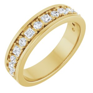 14K Yellow Gold 3/4 CTW Natural Diamond Band