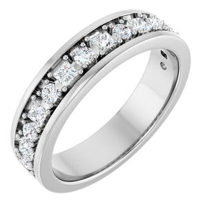 14K White Gold 7/8 CTW Lab-Grown Diamond Band
