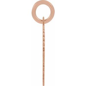 14K Rose Gold-Plated Sterling Silver Initial H Sunburst Pendant