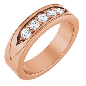 14K Rose Gold 1/2 CTW Lab-Grown Diamond Band