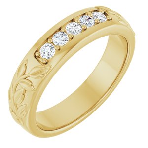 14K Yellow Gold 1/3 CTW Lab-Grown Diamond Band