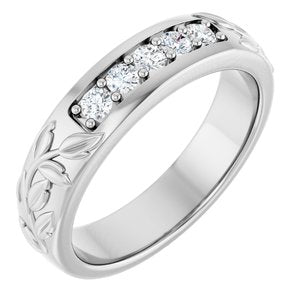 Platinum 1/3 CTW Lab-Grown Diamond Band