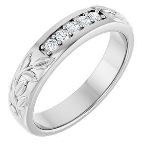 14K White Gold 1/6 CTW Lab-Grown Diamond Band