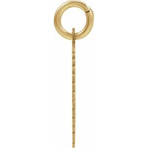 14K Yellow Gold-Plated Sterling Silver Initial F Sunburst Pendant