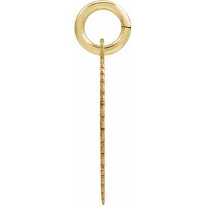 14K Yellow Gold-Plated Sterling Silver Initial R Sunburst Pendant