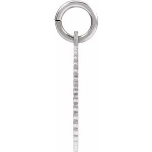10K White Gold Initial Y Sunburst Pendant