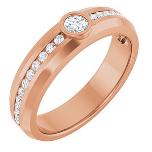 14K Rose Gold 1/2 CTW Lab-Grown Diamond Band