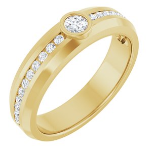 14K Yellow Gold 1/2 CTW Natural Diamond Band