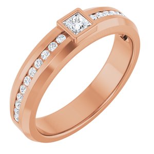 14K Rose Gold 1/3 CTW Natural Diamond Band