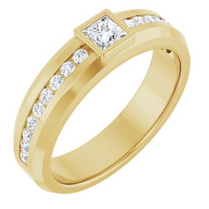 14K Yellow Gold 5/8 CTW Natural Diamond Band