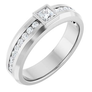Platinum 5/8 CTW Lab-Grown Diamond Band
