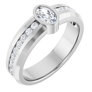 Platinum 3/4 CTW Lab-Grown Diamond Band