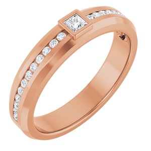 14K Rose Gold 1/3 CTW Natural Diamond Band
