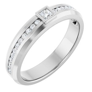 14K White Gold 1/3 CTW Natural Diamond Band