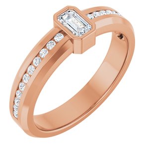 14K Rose Gold 5/8 CTW Lab-Grown Diamond Band
