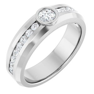 14K White Gold 3/4 CTW Lab-Grown Diamond Band