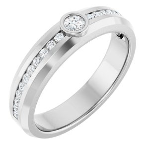 14K White Gold 1/3 CTW Lab-Grown Diamond Band