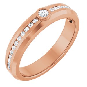 14K Rose Gold 1/4 CTW Natural Diamond Band