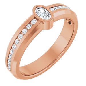 14K Rose Gold 5/8 CTW Lab-Grown Diamond Band