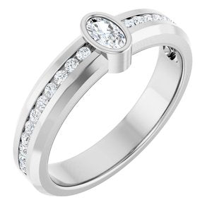 Platinum 5/8 CTW Lab-Grown Diamond Band