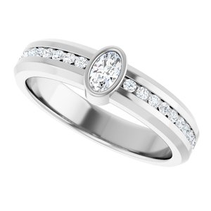 14K White Gold 5/8 CTW Lab-Grown Diamond Band