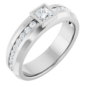 Platinum 7/8 CTW Lab-Grown Diamond Band