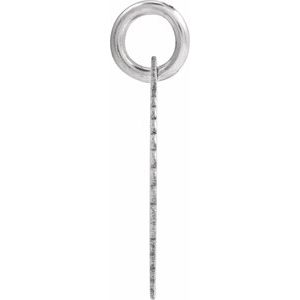 10K White Gold Initial M Sunburst Pendant