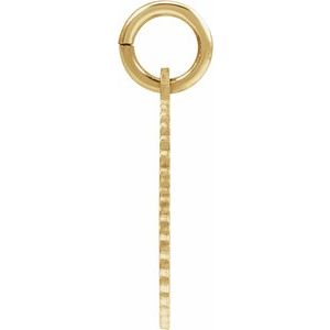 10K Yellow Gold Initial Y Sunburst Pendant